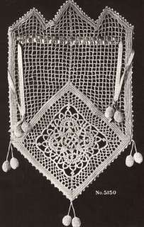 Vintage Antique 1916 Irish Crochet Opera Bag PATTERN  