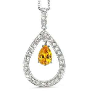   Gold With A 0.65 ct. Genuine Citrine Center Stone. CleverEve Jewelry