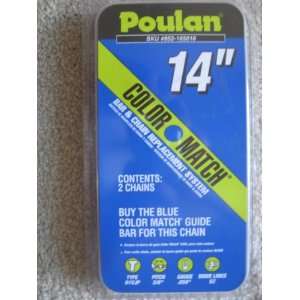 Poulan 952165016 14 Inch 3/8 Inch Pitch Chain Saw Chain   2 Chains 