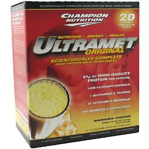   Nutrition Ultramet Original Banana Cream 20 Packets Meal Replacements