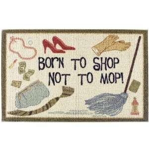  Quotations Born To Shop Utility Rug