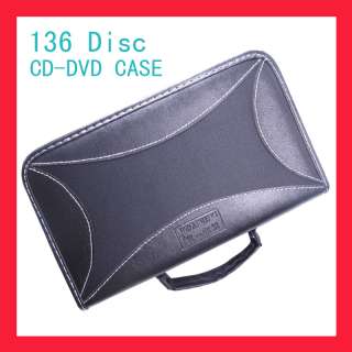 new 136 disc DVD CD Storage Case Organizer Holder Wallet Bag black 
