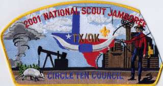 2001 National Scout Jamboree Texas Oklahoma BACK PATCH  