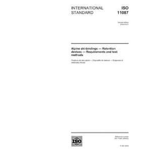  ISO 11087:2004, Alpine ski bindings   Retention devices 