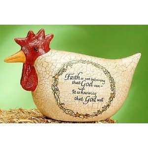  Rooster Religious Message Decoration   Faith
