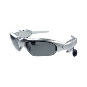   Silver Silver Sunglasses with  Player, 2 GIG Flash Drive, Bluetooth