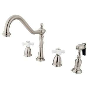   PKB1798PXBS 8 inch widespread kitchen faucet with metal side sprayer