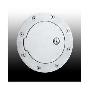  Brushed Aluminum Locking Fuel Door Cover   6056L 