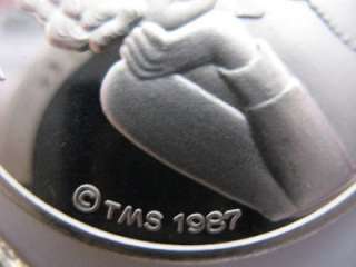 OZ 999 PURESILVER 1987 AMC CARTOON CELEBRITIES ORPHAN ANNIE & SANDY 