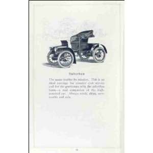  Reprint Baker electric vehicles; Suburban 1909