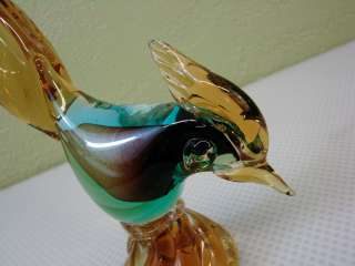 Murano Glass Pheasant Bird Figure Blown  