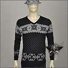 CM Black Grey White Knit Slim Men T shirt Sweater Winter Popular 