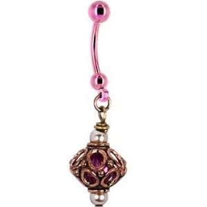    Handcrafted Austrian Crystal Exotic Flair Belly Ring: Jewelry