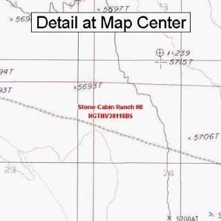 USGS Topographic Quadrangle Map   Stone Cabin Ranch NE, Nevada (Folded 