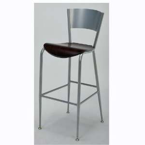  Cafe Stool with Metal Frame and Wood Seat Dark Cherry Seat 