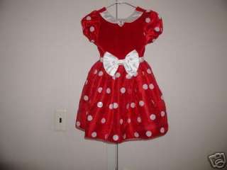DISNEY COSTUME MINNIE MOUSE DRESS UP SIZE SMALL 6/6X GIRL HALLOWEEN 