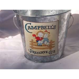    Tin Pail  5 1/2 in. tall Campbells Preserve Cos 