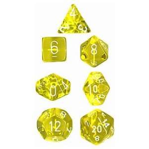  Chessex Dice: Polyhedral 7 Die Translucent Dice Set 