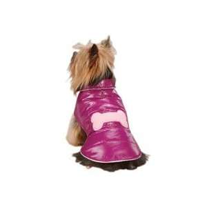  Casual Canine Deep Raspberry Snow Puff Dog Vest extra 