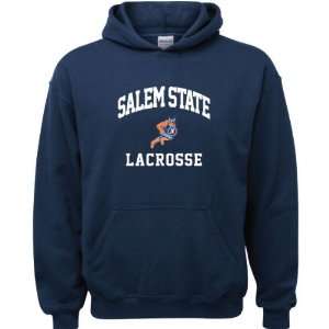  Salem State Vikings Navy Youth Lacrosse Arch Hooded 
