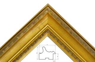 Wide Luxury WOODEN Gold Frame for R.Virbickas painting  