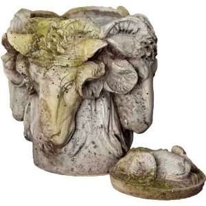    Orlandi Statuary Ram Pot With Lid 9 Inch: Arts, Crafts & Sewing