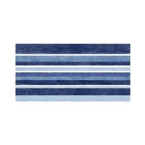  Blue and White Stripes Wallpaper Border