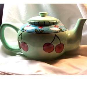  Cute Spring or Summer Cherry and Floral Teapot Everything 