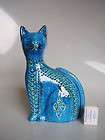 Large Rimini blue cat figurine, Aldo Londi for Bitossi, Italy, 10.6 