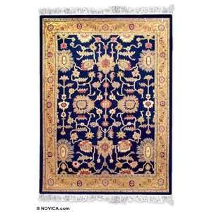  Wool and cotton rug, Night Glow (5.5x8)