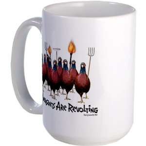  Pheasants1 Funny Large Mug by CafePress: Kitchen & Dining