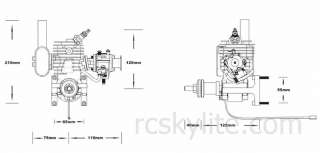 CRRC Pro 26cc RC Model Airplane Gas Engine & Muffler  