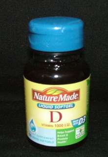 Nature Made Vitamin D w D3 1000 I.U. 90 Liquid SoftGels  
