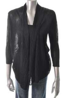Eileen Fisher NEW Cardigan Black Textured Sale Misses Shirt M  
