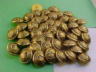VTG 5 BURNISH BRASS WING STAR AIR FORCE DESIGN BUTTONS  