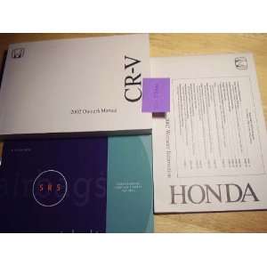 2002 Honda CR V CRV Owners Manual Honda Books