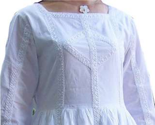 NEW LDS Temple Dress Prairie White Mormon & Plus Sizes  