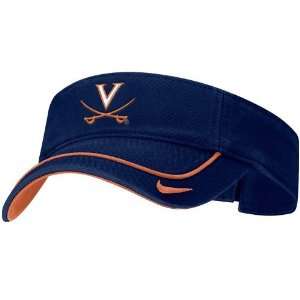  Nike Virginia Cavaliers Navy Blue Swoosh Visor: Sports 