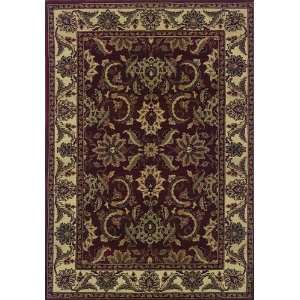  Luxor Red with Beige Accents Transitional Rug Size: 111 