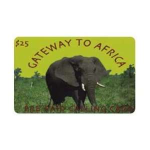   Phone Card $25. Elephant Picture Gateway To Africa 