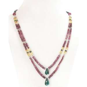   Natural Beautiful Handcrafted Precious Drops Beaded Necklace Jewelry