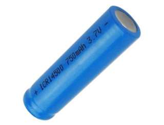 ICR14500 3.7V 750mAh Li ion Rechargeable Battery #8776  