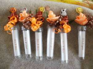 30 baby shower favor wildflower seed tube jungle lion  