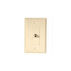    Decorator Style 1GHz F Connector Wall Plate   Whi: Electronics