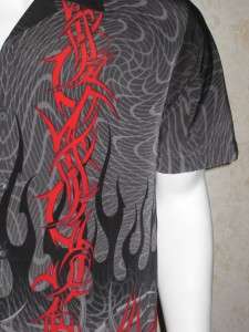 Black Red Gray MT2 Shirt w Tribal Tattoo Designs  