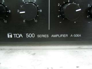 TOA A 506A 500 Series Amplifier 5 Input 60 Watt Output  