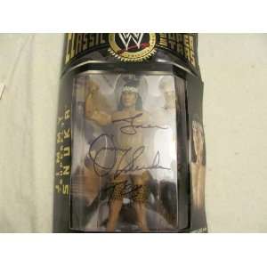   AUTO SIGNED WWE CLASSIC COLLECTOR SERIES JIMMY SNUKA ACTION FIGURE