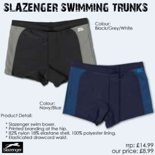 Slazenger mens swimming trunks available in 2 popular colours and 4 