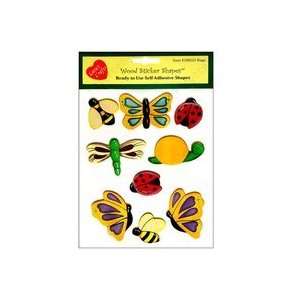  Laras Wood Painted Package Stickers Bugs (Pack of 6) Pet 