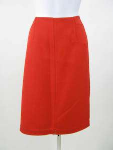NWT CHADO RALPH RUCCI Red Wool Skirt SZ 10 $1800  